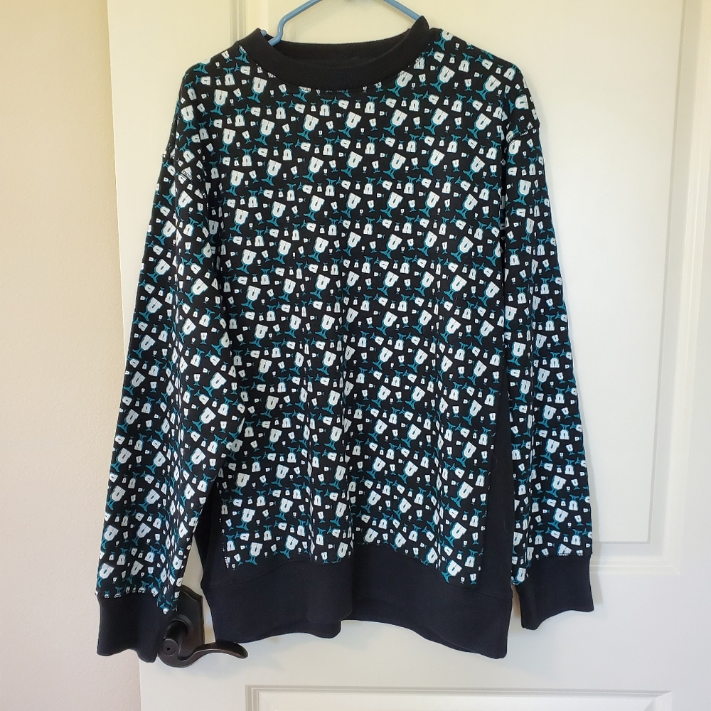 NWOT vintage Undefeated U-man all over print crewneck sweater sz XL mid 2000s